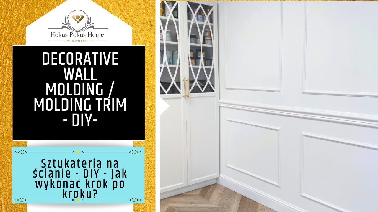 Sztukateria na ścianie - jak przykleić listwy krok po kroku? #sztukateria #listwyozdobne #dekoracja