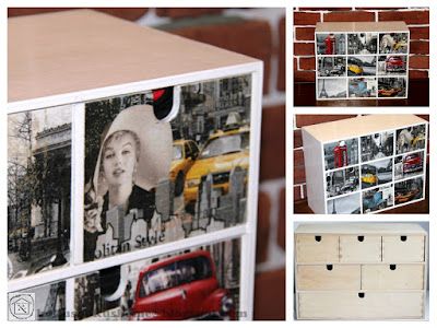 Organizer Ikea - Decoupage serwetkowy - zdjęcie
